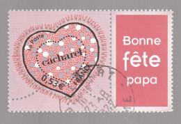 FRANCE 2005 COEUR CACHAREL BONNE FETE PAPA YT 3747AD OBLITERE - Gebruikt