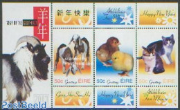 Ireland 2003 Year Of The Goat S/s, Mint NH, Nature - Various - Animals (others & Mixed) - Birds - Cats - Cattle - Poul.. - Ungebraucht