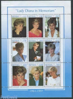 Benin 1998 Death Of Diana 9v M/s, Mint NH, History - Charles & Diana - Kings & Queens (Royalty) - Ungebraucht