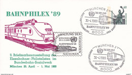 Deutschland Germany Bahnphilex '89 Poststuk - Cartoline Private - Nuovi