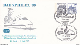 Deutschland Germany Bahnphilex '89 Poststuk - Privatpostkarten - Ungebraucht