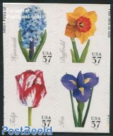 United States Of America 2005 Flowers 2x4v From Booklet Double Sided, Mint NH, Nature - Flowers & Plants - Ungebraucht