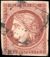 Obl. 6A - 1F. Rouge-brun. Belle Nuance. Obl. Grille. TB. - 1849-1850 Cérès