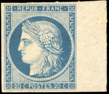 (*) 8 - 20c. Bleu S/jaunâtre Dit "DURRIEU". Nuance Très Vive. Non émis. BdeF. SUP. R. - 1849-1850 Cérès