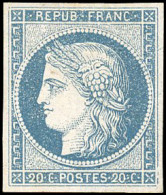 * 8b - 20c. Bleu S/azuré Dit "ASTRUC". Non émis. SUP. - 1849-1850 Cérès