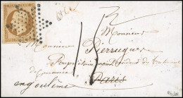 Obl. 9a - 10c. Bistre-brun, Belles Marges, Obl. étoile S/lettre Locale Manuscrite De PARIS Du 12 Août 1853. Lettre Réexp - 1852 Luis-Napoléon