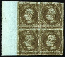 (*) 11c - 1c. Mordoré. ND. Double Impression Avec Tête-Bêche. BdeF. SUP - 1853-1860 Napoléon III