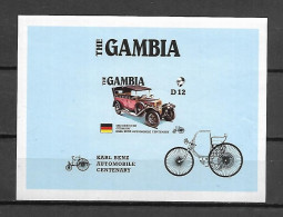 Gambia 1986 Old Cars - First Benz Motor Car IMPWEFORATE MS #2 MNH - Autos