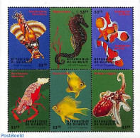 Djibouti 2000 Marine Life 6v M/s, Mint NH, Nature - Fish - Poissons