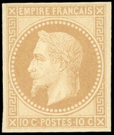 * 28Aa - 10c. Bistre. Impression Fine Rothschild. ND. TB. - 1863-1870 Napoleon III Gelauwerd