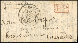 Obl. LA VILLE DE FLORENCE. Lettre D'un Grade Mobile Frappée Du Cachet Rouge "P.P." Et Du CàD De PARIS - SENAT Du 23 Sept - Krieg 1870