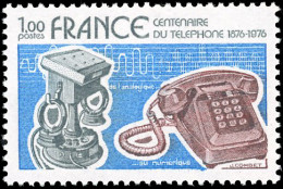 ** 1905a - 1F. 100 Ans Du Téléphone. Variété Téléphone Brun Au Lieu De Rouge. N° Et Cote Maury. SUP. - Andere & Zonder Classificatie