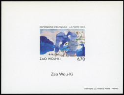 ** 2928 - 6F.70 Zao Wou-Ki. Bloc ND Gommé. SUP. - Andere & Zonder Classificatie