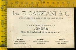Milano  Ing. E. Canziani & C. -  Macchine Per Qualunche Industria -Foro Bonaparte, 1 MI (Casa Principale Londra) - Milano (Milan)