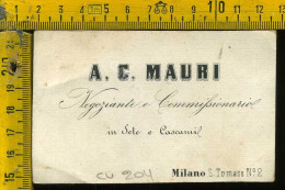 Milano Città  A. C. Mauri - Negoziante E Commisionario  - S. Tomaso N. 2 MI - Milano (Mailand)