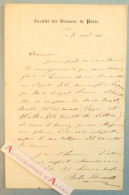 ● L.A.S 1856 Henri MILNE-EDWARDS Médecin Zoologiste Né Bruges Faculté Des Sciences De Paris Wallon Etc Lettre Autographe - Uitvinders En Wetenschappers