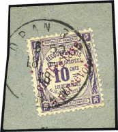 Obl. 1 - Timbres-Taxe. 10c. Violet. Obl. S/petit Fragment. TB. - Other & Unclassified