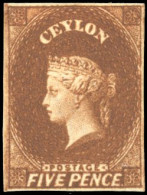 (*) SG#5 - 5p. Chestnut. SUP. - Ceylon (...-1947)