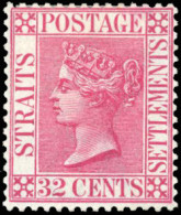 * SG#94a - 32c. Carmine-rose. Surch. Omitted. SUP. - Other & Unclassified