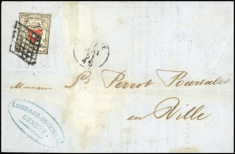 Obl. Zu#14 I - SUISSE 1850 POSTE LOCALE. Imprimé Local Genevois. Affranchi Avec 2 1/2 Rp. POSTE LOCALE Rouge Et Noir. Cr - Autres & Non Classés