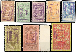 * 16/ 23 - Complet Set. 8 Values. Overprint In Violet. Very Lightly Hinged. SUP. - Mongolië