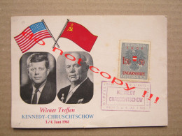 JOHN F. KENNEDY USA President & CHRUSCHTSCHOW Russia Ussr Celebrities Celebrites WIEN ( 1961 ) - Kennedy (John F.)