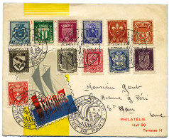 France : N°526/537 Obl. Cachet Illustré "FOIRE De PARIS 14/5/1951" Sur Pli Correspondant - Sonstige & Ohne Zuordnung