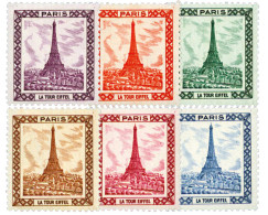 France : Paris - Ensemble De 6 Vignettes Neufs** "LA TOUR EIFFEL" - Andere & Zonder Classificatie