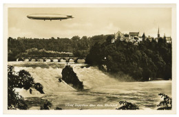 Suisse : Carte Photo Graf Zeppelin Au Dessus Des Chutes De Rheinfall. - Sonstige & Ohne Zuordnung