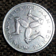 ISLE OF MAN, 10 PENCE, 1975, ELIZABETH II. Agouz - Eiland Man