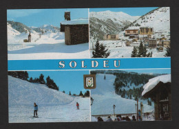 Andorre - N° 645 SOLDEU En Hiver - Multi Vues - Postée En 1988 - Andorre