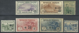 FRANCE - 1922, FOR THE BENEFIT OF THE WAR ORPHANS STAMPS SET OF 7, UMM (**). - Ongebruikt