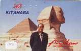 Egypte Egypt (124) SPHINX Télécarte Telefonkarte Art  EGYPT Related - Ägypten Phonecard Japan. - Paysages