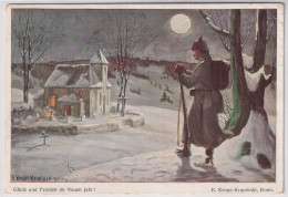 Neujahrskarte - Gealufen 1914 Ab Frankfurt Nach Morges Suisse - War 1914-18