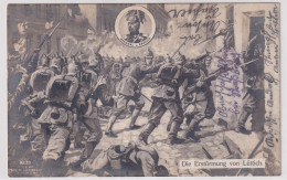 Die Erstürmung Von Lüttich - General V. Emmich - Kriegskarte - Gelaufen - Otras Guerras