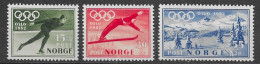 NORUEGA 1951 YT 337/339 **  Sports Jeux Olympiques D'hiver - Unused Stamps