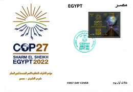 EGYPT: FDC 2022, COP27 - Environment Shark El-Sheikh (GR32) - Lettres & Documents