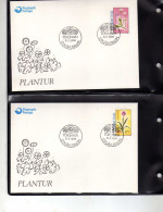 Iles Feroe -1988 -  4  FDC -   Flore - Fleurs - Isole Faroer