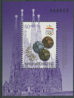 Ungarn 1992 Medaillengewinner Olympiade Barcelona Block 222 Postfrisch (C62269) - Blocks & Kleinbögen