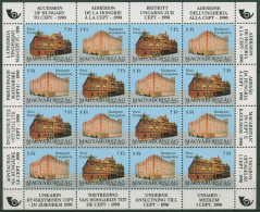 Ungarn 1991 Beitritt Ungarn CEPT Postamt 4131/32 A ZD-Bogen Postfrisch (C92857) - Unused Stamps