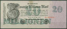 Dt. Reich 20 Millionen Mark 1923, DEU-108b FZ P, Leicht Gebraucht (K1303) - 20 Mio. Mark