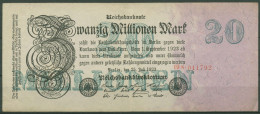 Dt. Reich 20 Millionen Mark 1923, DEU-108b FZ N, Leicht Gebraucht (K1304) - 20 Mio. Mark