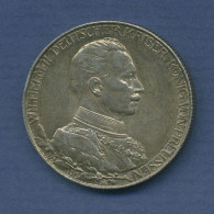 Preußen 2 Mark 1913, 25 Jähriges Regierungsjubiläum, J 111 Vz/st (m6572) - 2, 3 & 5 Mark Argento