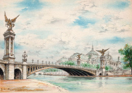 Paris 8e-Le Pont Alexandre III Et Le Grand Palais - éd. M. Barré & J. Dayez - Illustrateur : G.A. Dumarais - 1949-1950 - Paris (08)