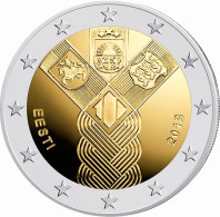 Les 2 Pièces De 2 Euro Commemorative Estonie 2018 100 Ans Des Pays Baltes  UNC - Estland