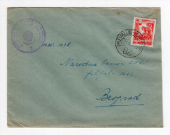 1955? YUGOSLAVIA,SLOVENIA,TPO 82 PREVALJE - MARIBOR,COVER SENT FROM PREVELJE TO BELGRADE - Brieven En Documenten