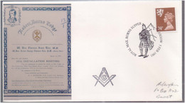 Robert Burns Lodge, Bagpiper Musical Instrument, Freemasonry Masonic Limited Only 90 Covers Issued Cover - Massoneria