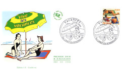 FDC JF - Vacances (TP Adhésif) - 14/6/2003 Canet-en-roussillon - 2000-2009