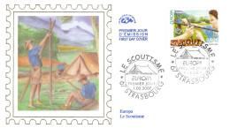 CEF Soie - Europa 2007, Le Scoutisme, Oblit 1/5/2007 Strasbourg - 2000-2009