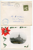 Canada 1965 Cover; Vancouver, B.C., Royal Canadian Navy Mail W/ Christmas Card & Photo Of HMCS Yukon Naval Ship - Covers & Documents